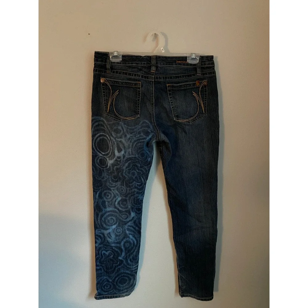 Jeanstar Lowrise Y2K Bleached Blue Dark Denim Jeans 12 Indie Sleaze 90s Ethereal